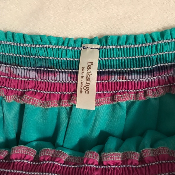 Girls Strapless Abstract Multi-color Dress, Size M - Picture 2 of 4